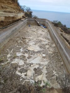 Estanque donde se almacena el agua para poner en marcha el Molino